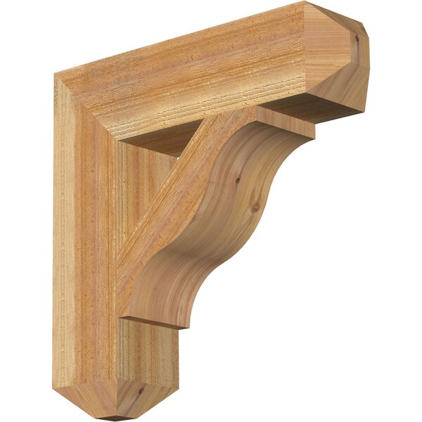 Ekena Millwork Funston Craftsman Rough Sawn Bracket, Western Red Cedar, 6"W x 24"D x 24"H BKT06X24X24FST04RWR - main